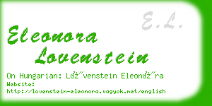 eleonora lovenstein business card